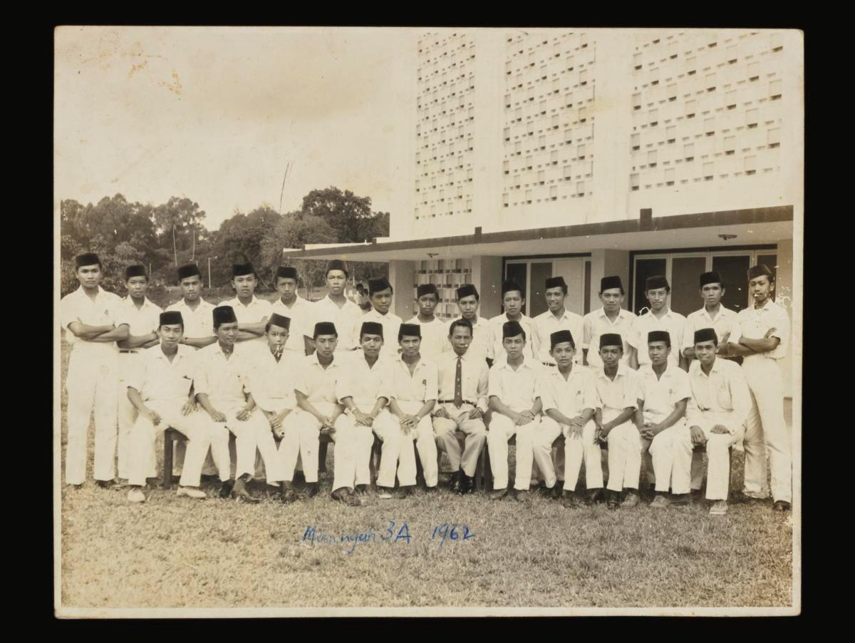 Photograph of Masuri S.N, teacher of class 3A at Sang Nila Utama Secondary School