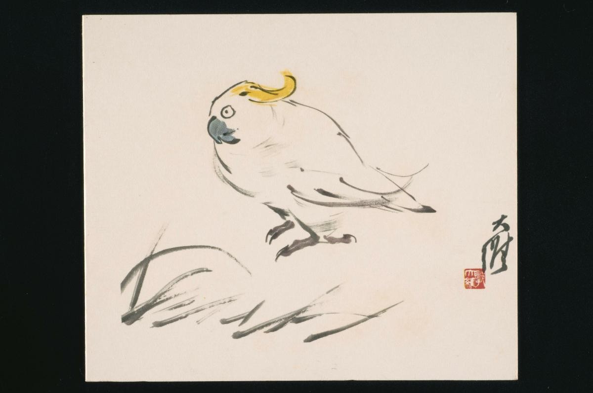 Painting by Ho Kok Hoe depicting a cockatoo
