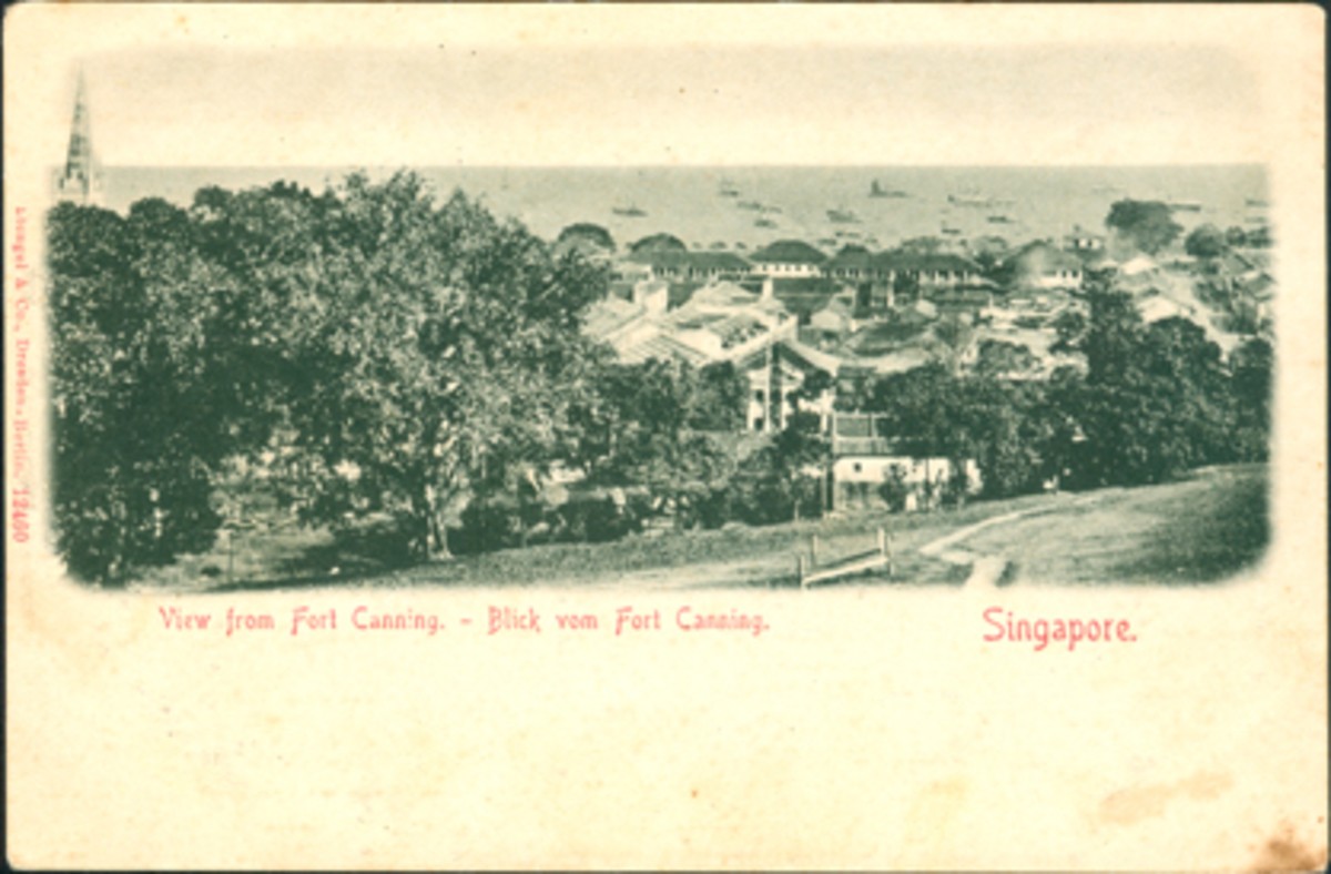 View from Fort Canning - Blick vom Fort Canning.
