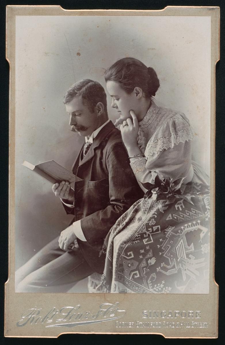 Portrait of European couple by Robert Lenz at Stamford Road
