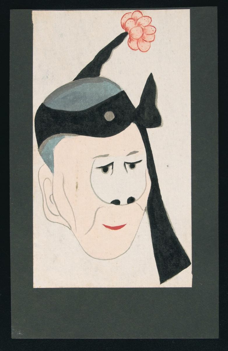 Opera face drawing of Mu Tong (Shepherd Boy)