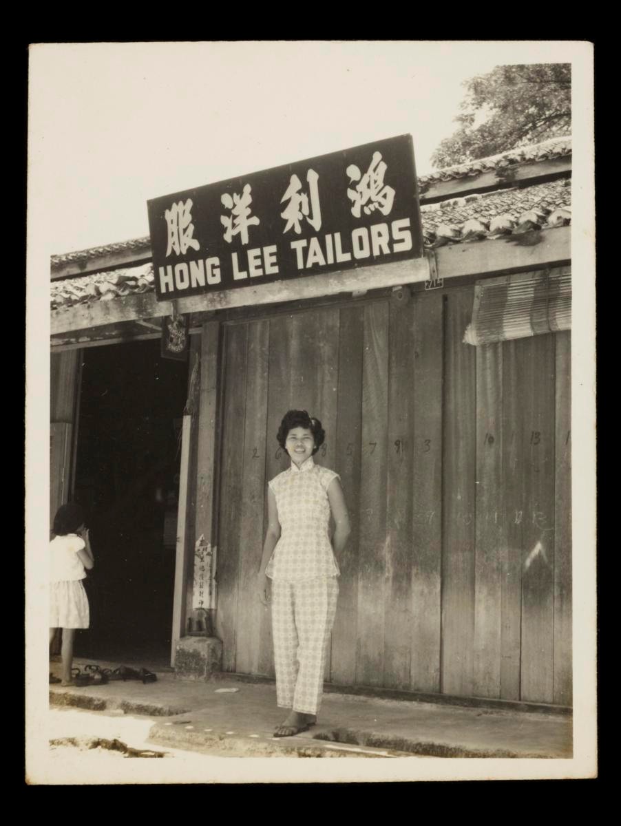 Choo Lai Ngo outside Hong Lee Tailors