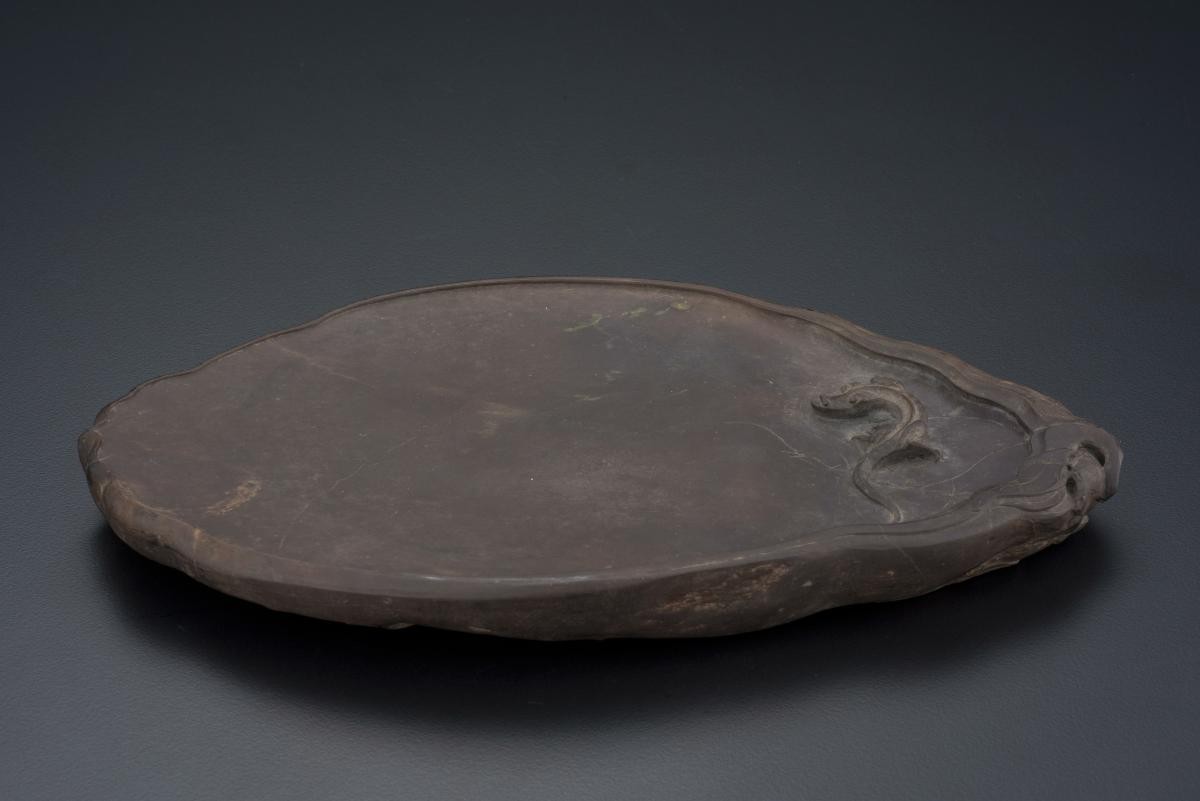 Duan inkstone carved with dragon motif