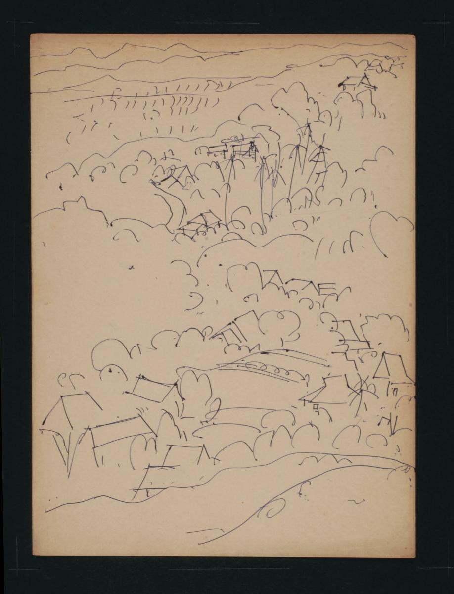 Untitled (Top View of Villages among Foliage)