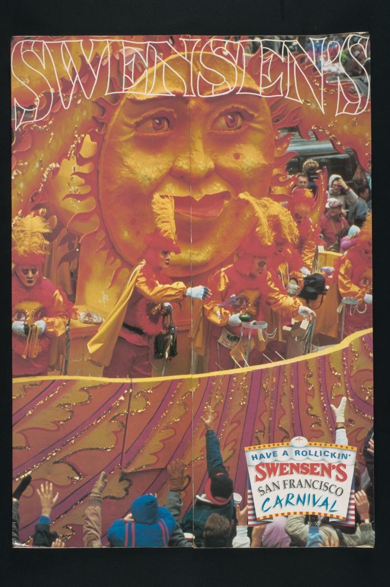 Menu from Swensen's Restaurant