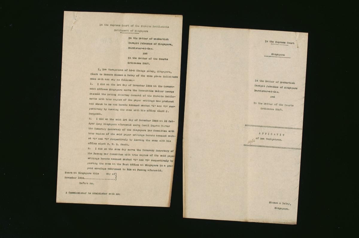 Affidavit of Ena Verapatran