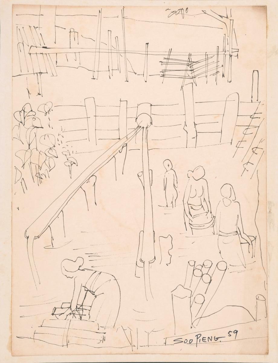 Untitled (Four People at the Washing Area)