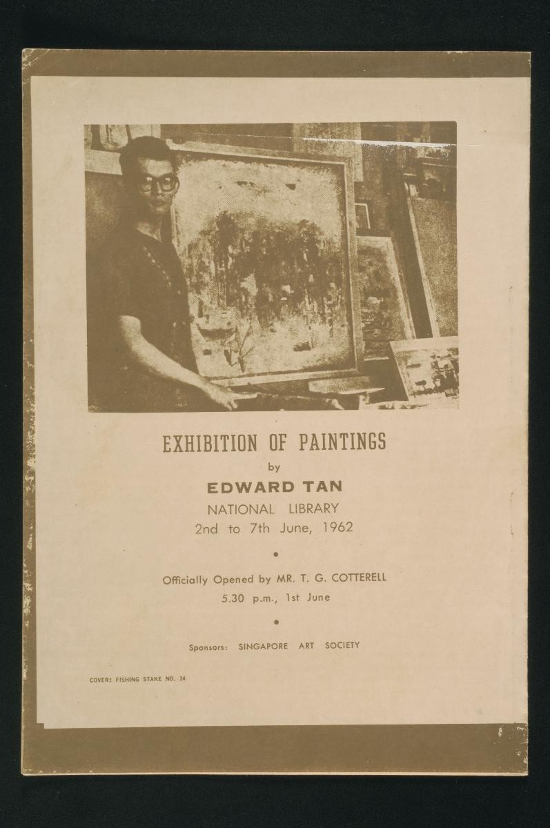 Flyer for the exhibition of paintings by Edward Tan