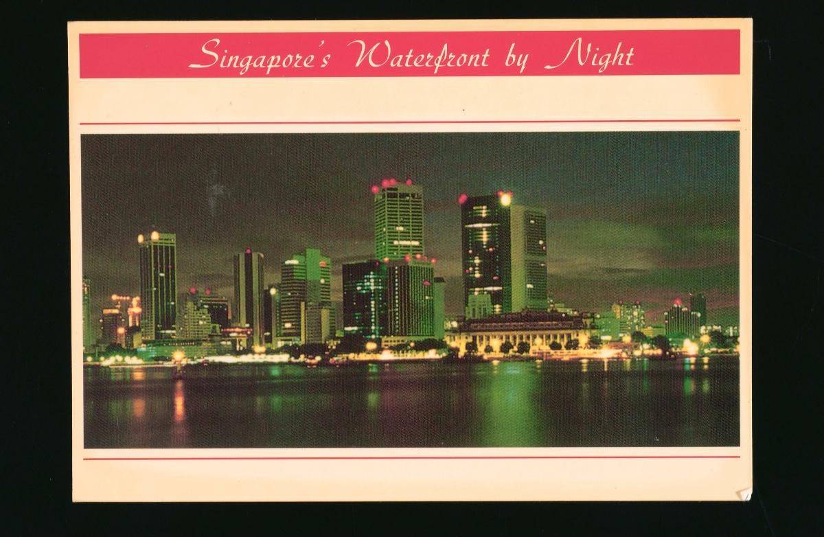 Night-time view of the Central Business District waterfront