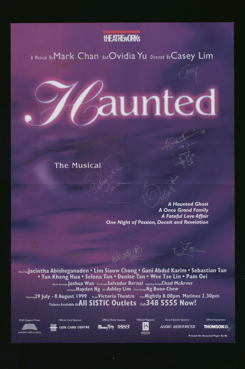 Poster for the TheatreWorks’ production, ‘Haunted’