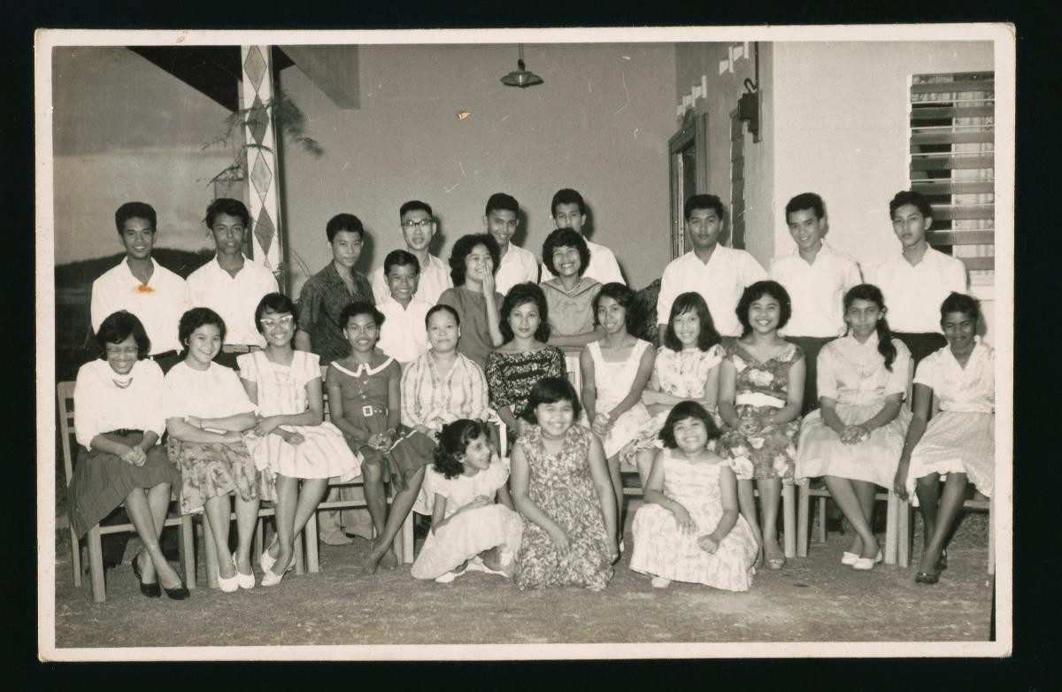 Photograph of Salmah Ahmad (centre)