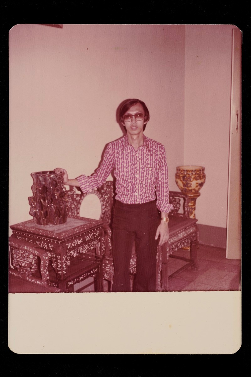 Photograph of Quah Chin Siong, Danny, at the residence of his grandfather Quah Chin Lai