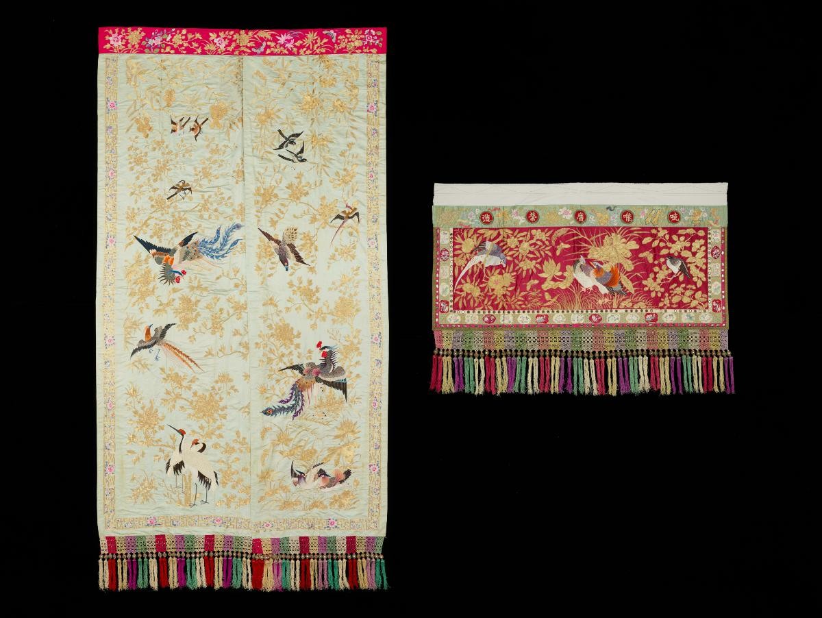 Valance and door curtains