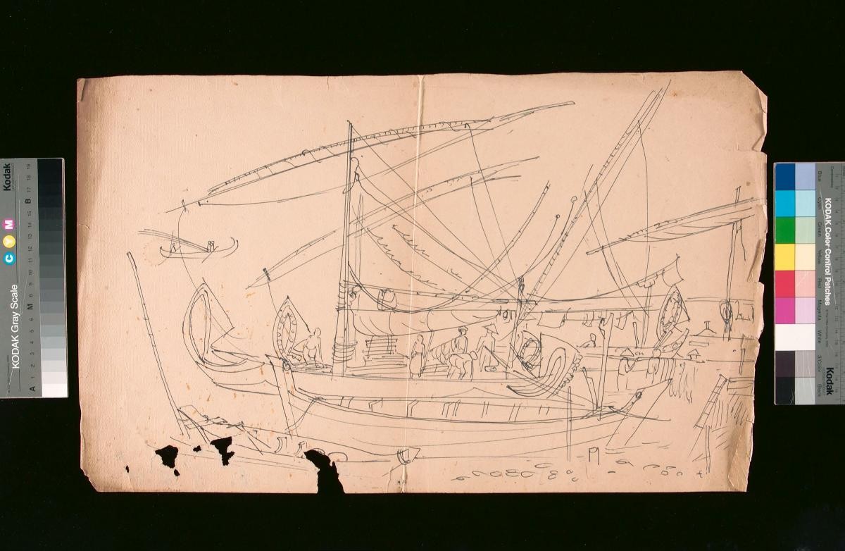 Untitled (Boatmen working)