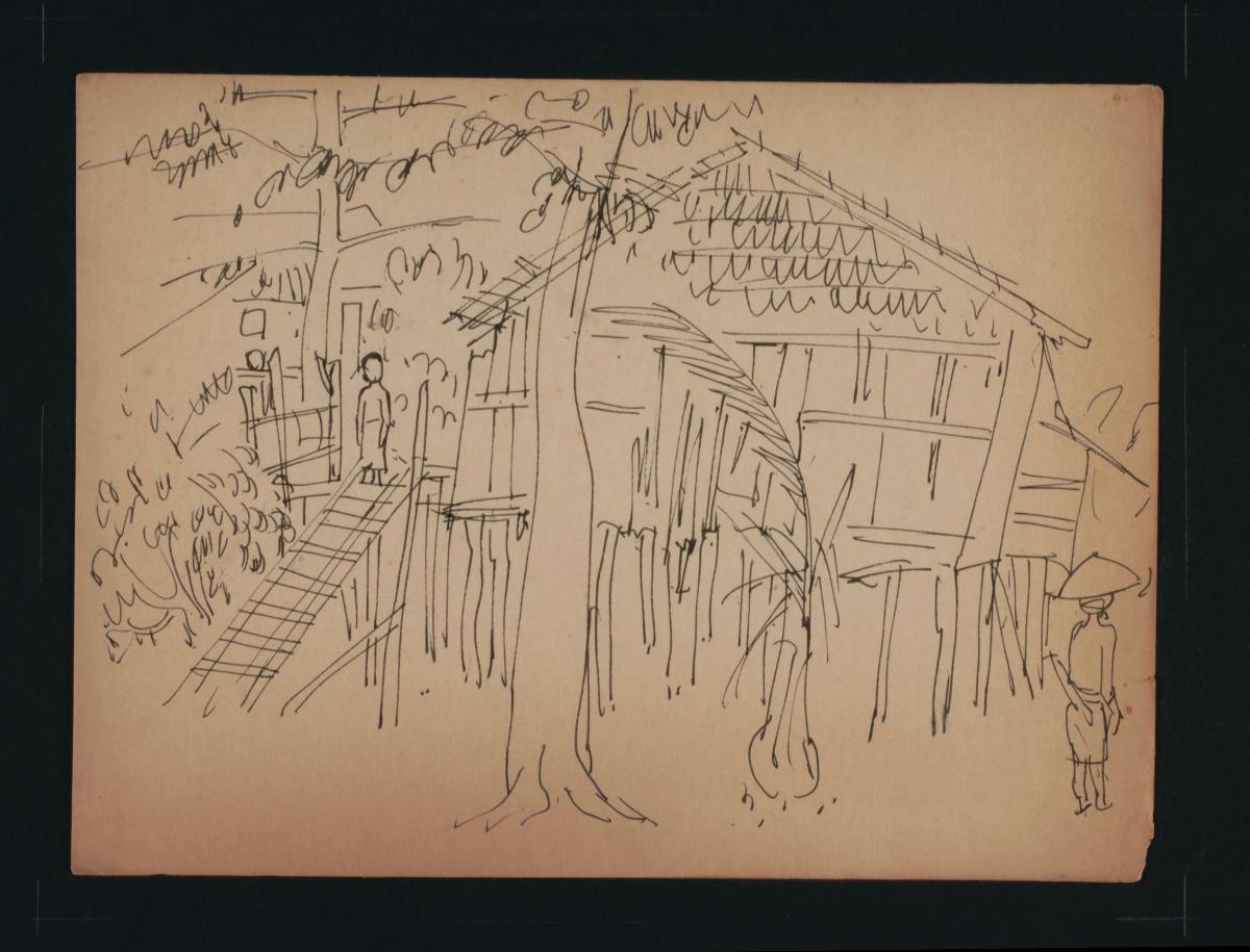 Untitled (Tree beside House)