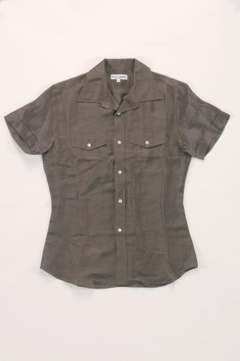 Dolce & Gabbana brown short-sleeved shirt