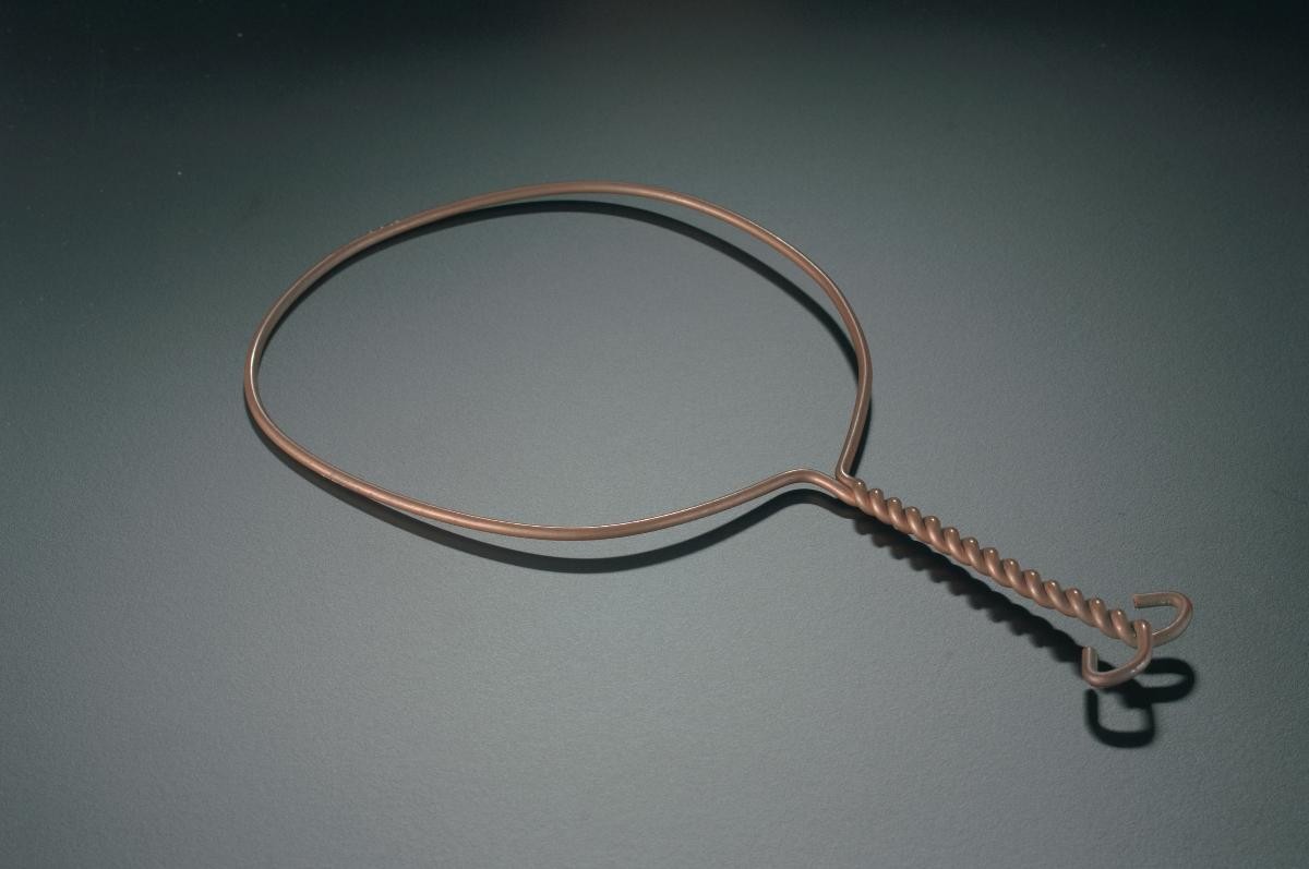 Large brass strainer hoop for brewing coffee or tea