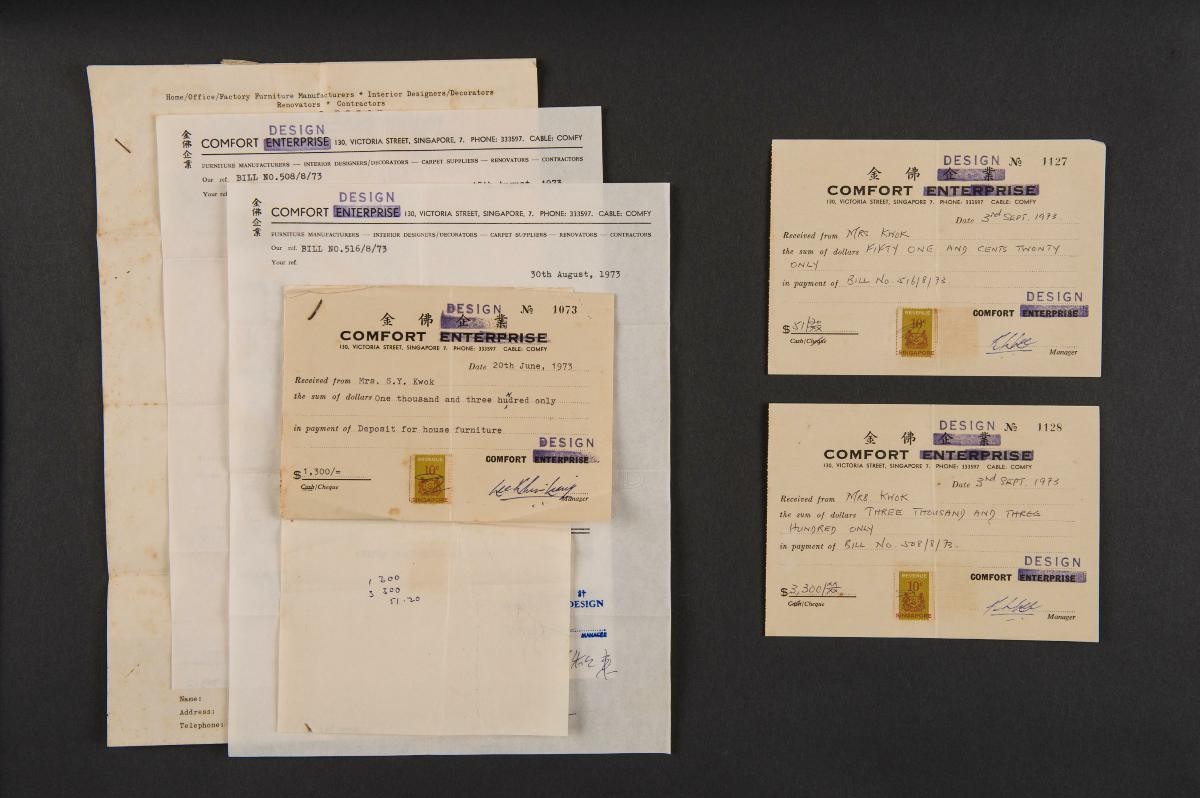 Group of Receipts from Comfort Design (8)