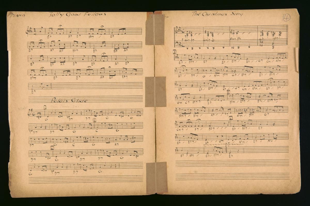 ‘Jolly Good Fellows’ and ‘The Christmas Song’ music scores