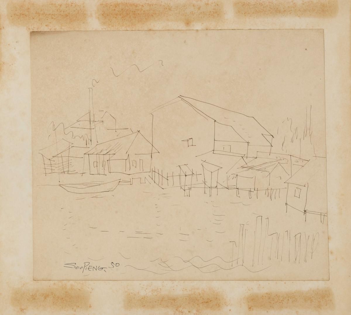 Untitled (Kelong with A Lone Sampan)