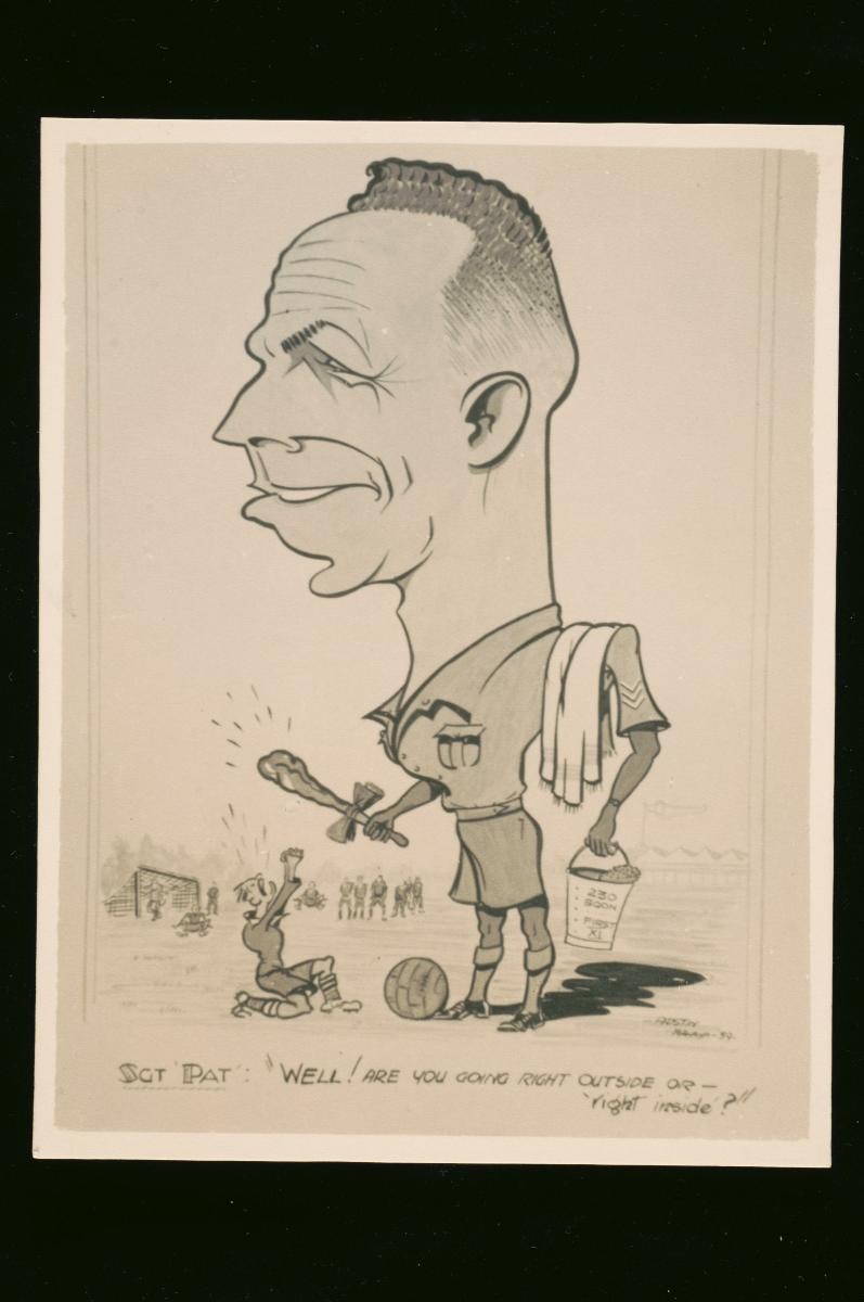 Cartoon caricature of a British serviceman