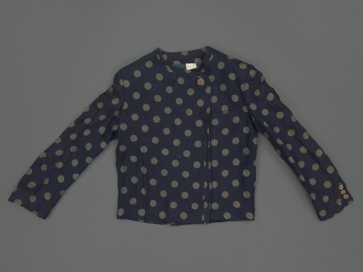 Giorgio Armani polka-dot cupro jacket in blue