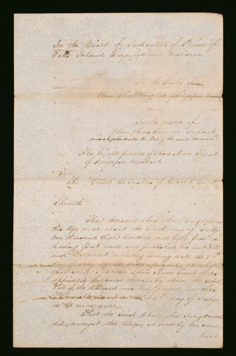 Petition of Choa Boon Yyat