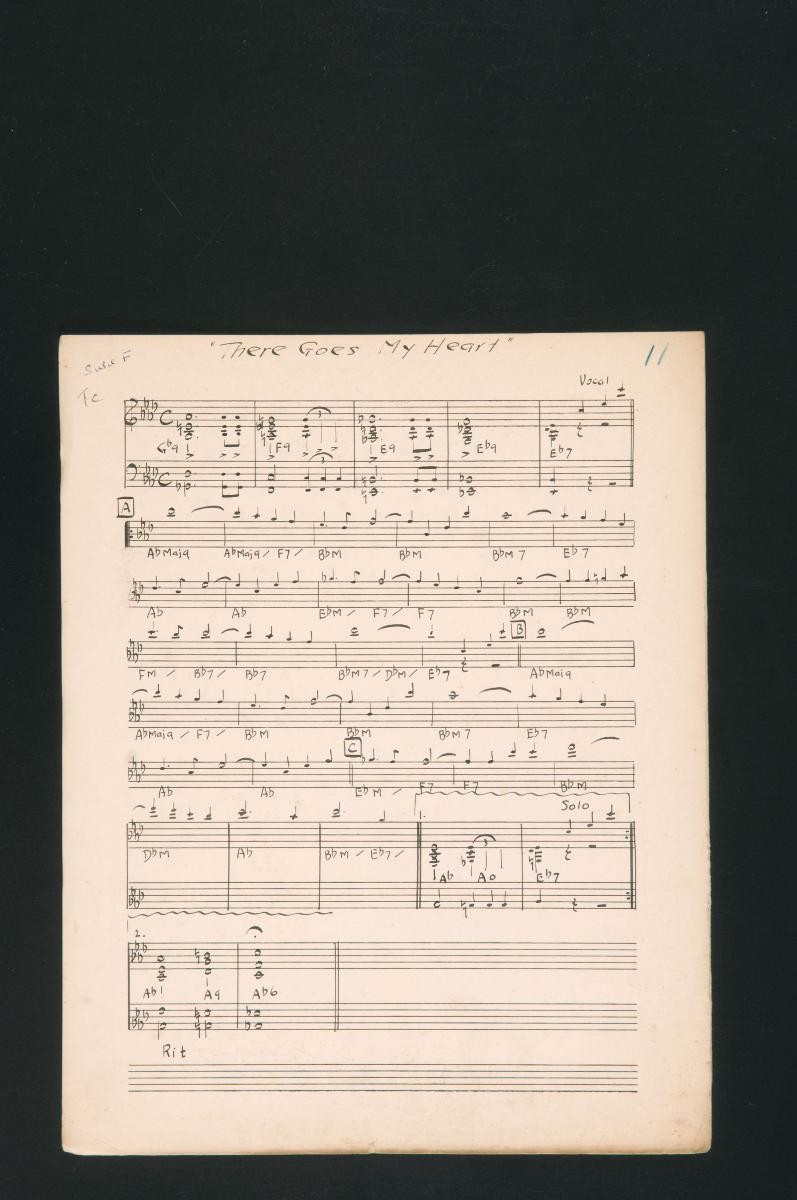 ‘There Goes My Heart’ music score