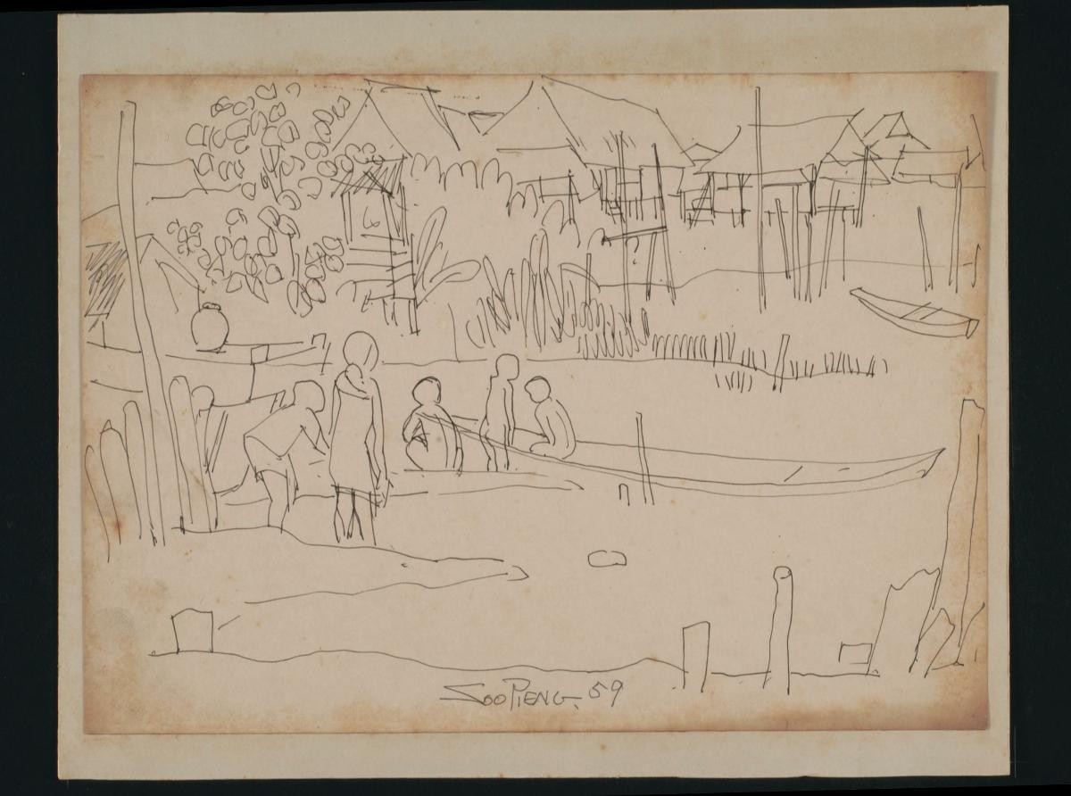 Untitled (Village Women and Children by The River)