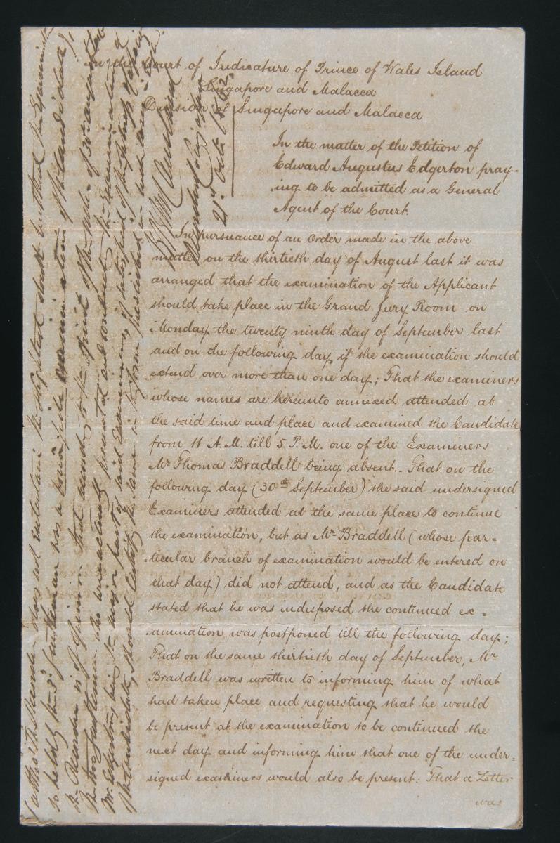 Document concerning Edward Augustus Edgerton