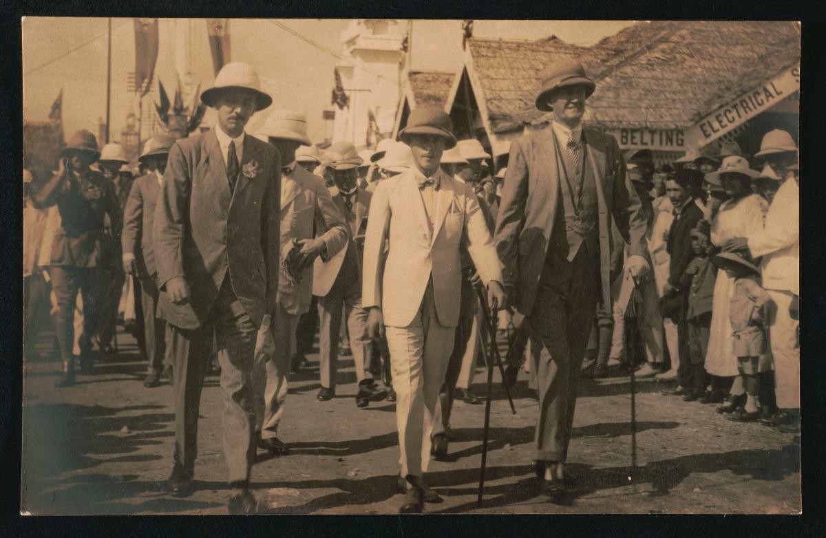 Postcard showing His Royal Highness the Prince of Wales during 1922 visit to Singapore