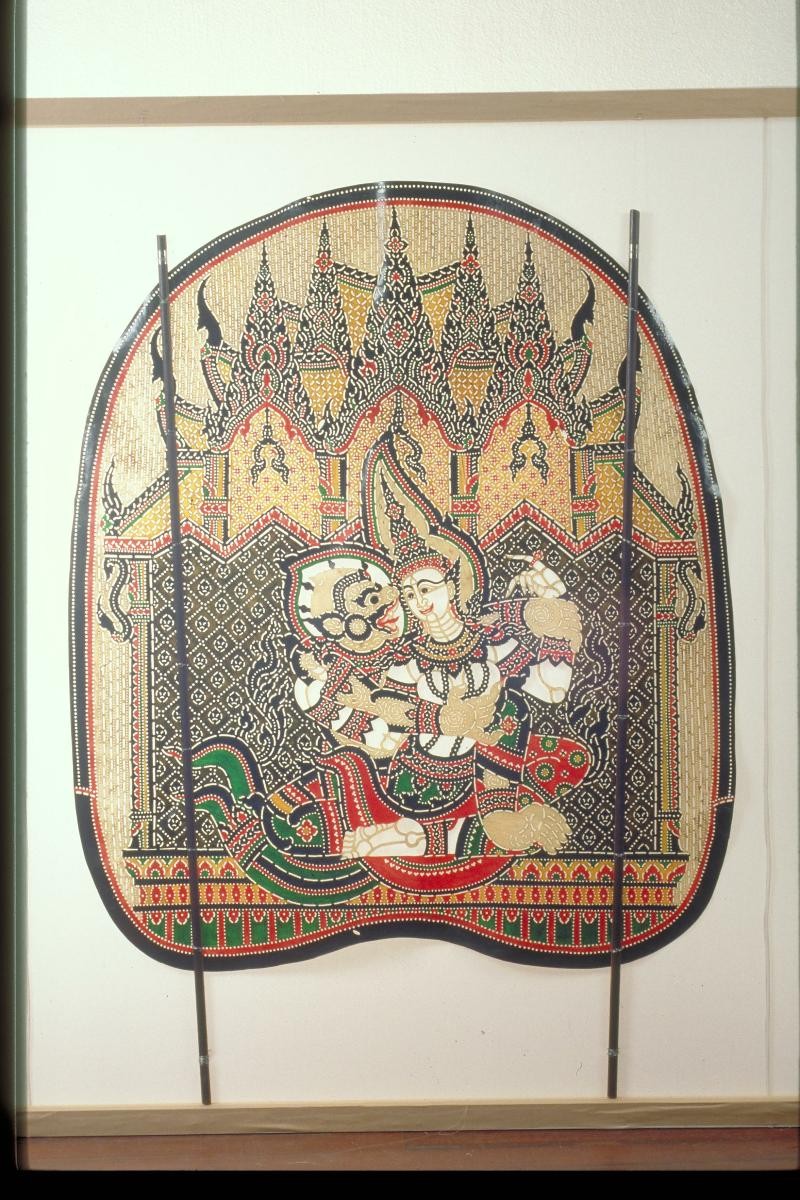 Shadow puppet, Hanuman makes amorous advances to fish-princess