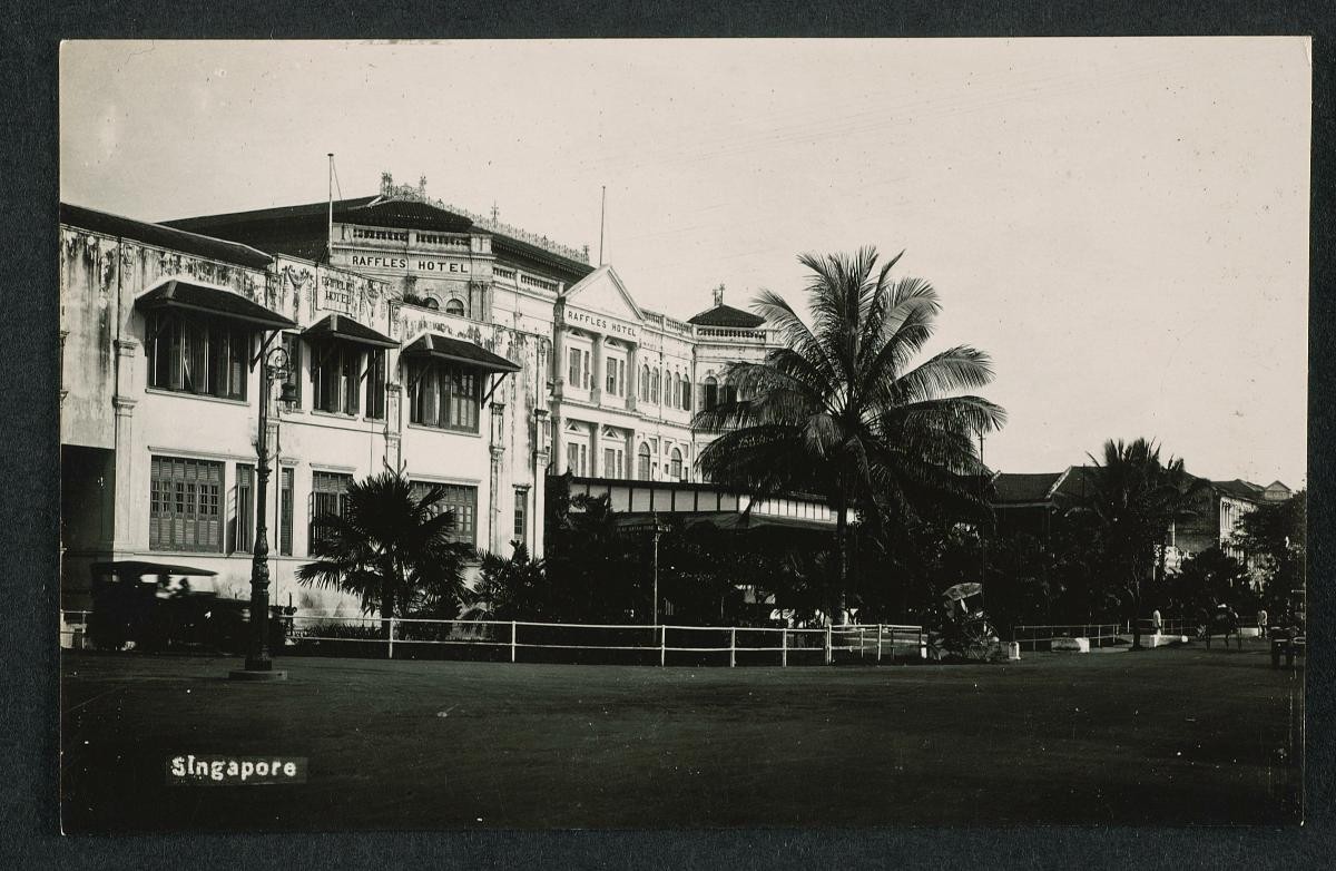 The exterior of Raffles Hotel