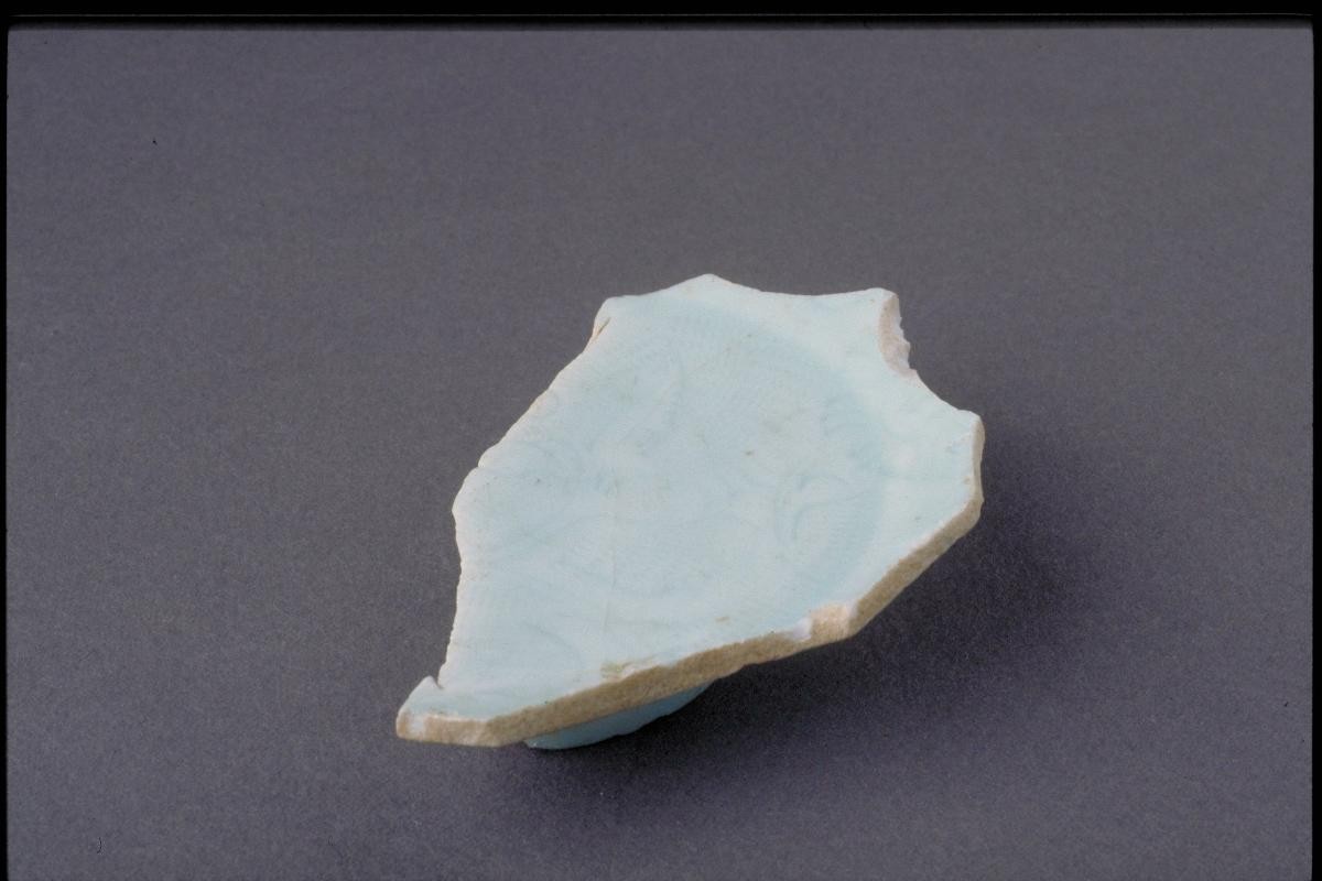 Qingbai shard, part of a base of a Qingbai bowl