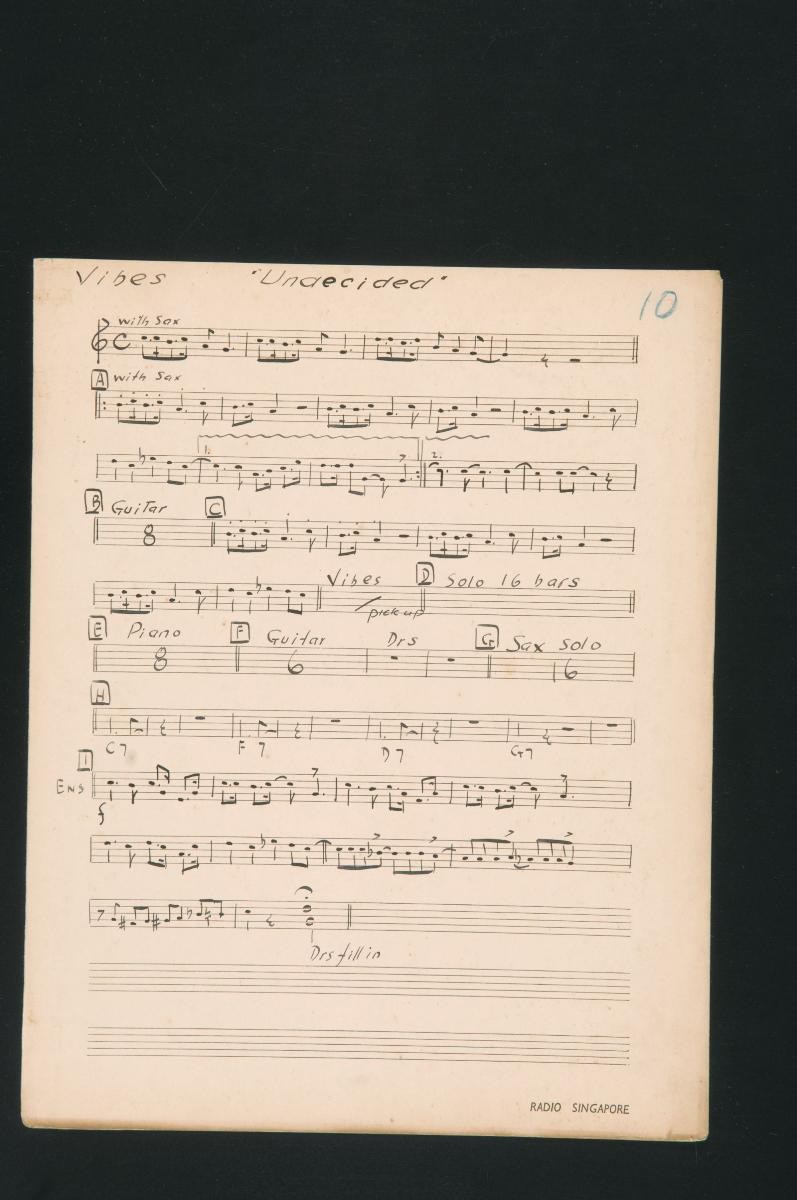 ‘Undecided’ music score