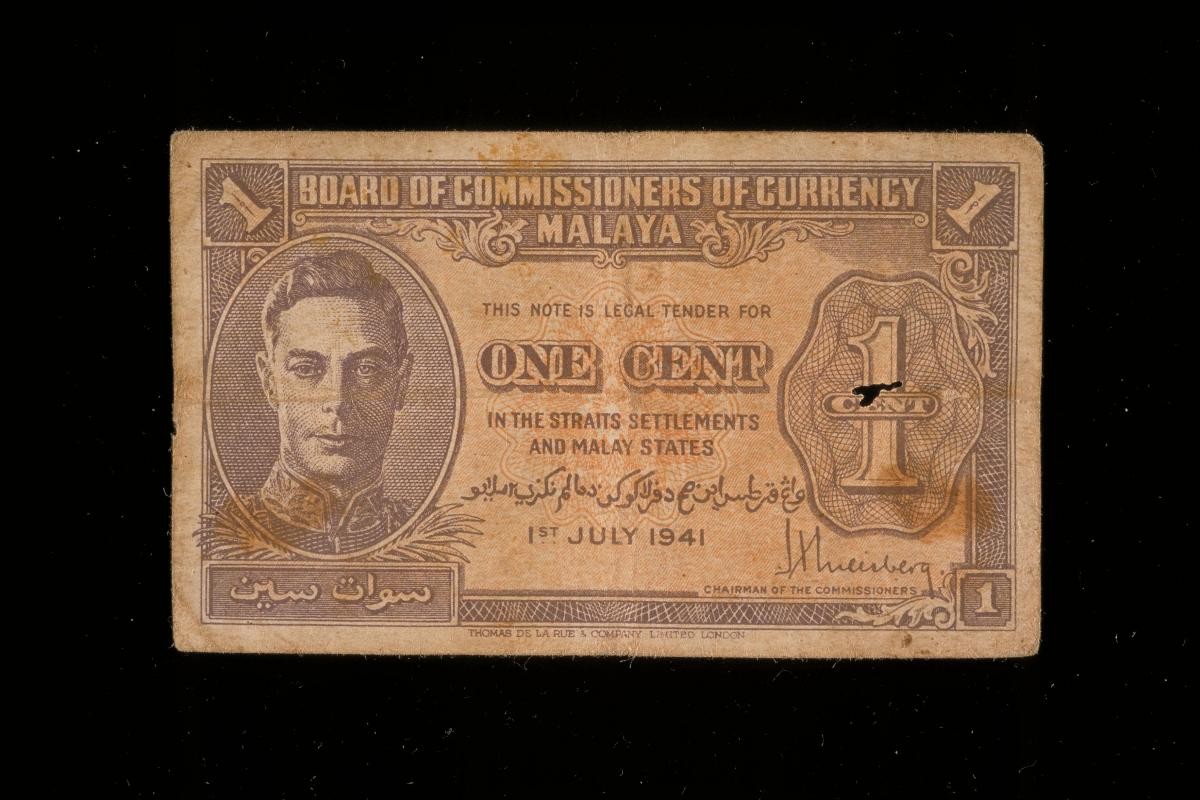 Autographed currency note