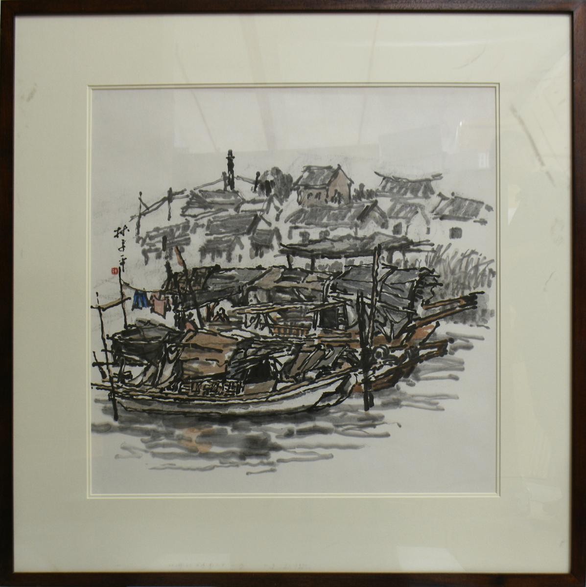 Untitled (River on boats)