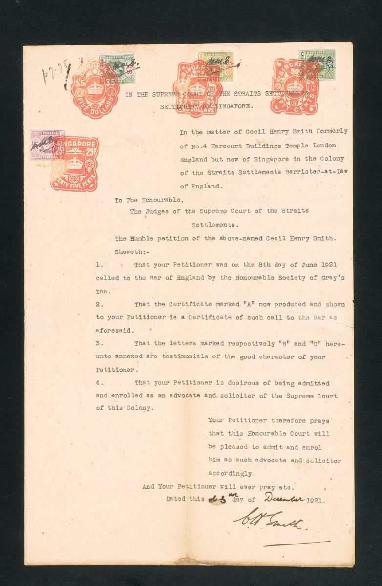 Petition of Cecil Henry Smith