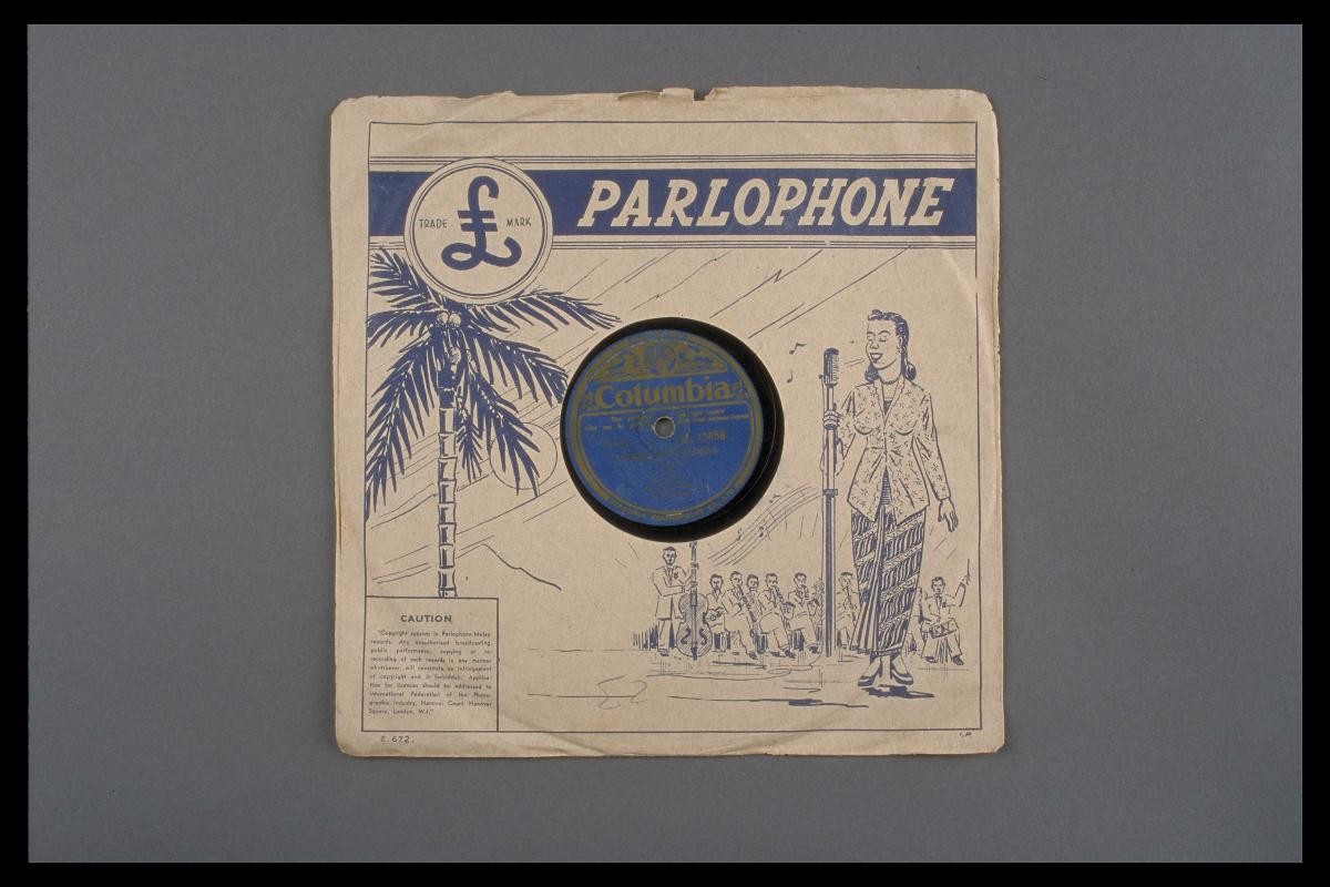 Photograph of Malay vinyl record ‘Tiong Hwa Rumba (Chinese Rumba)’