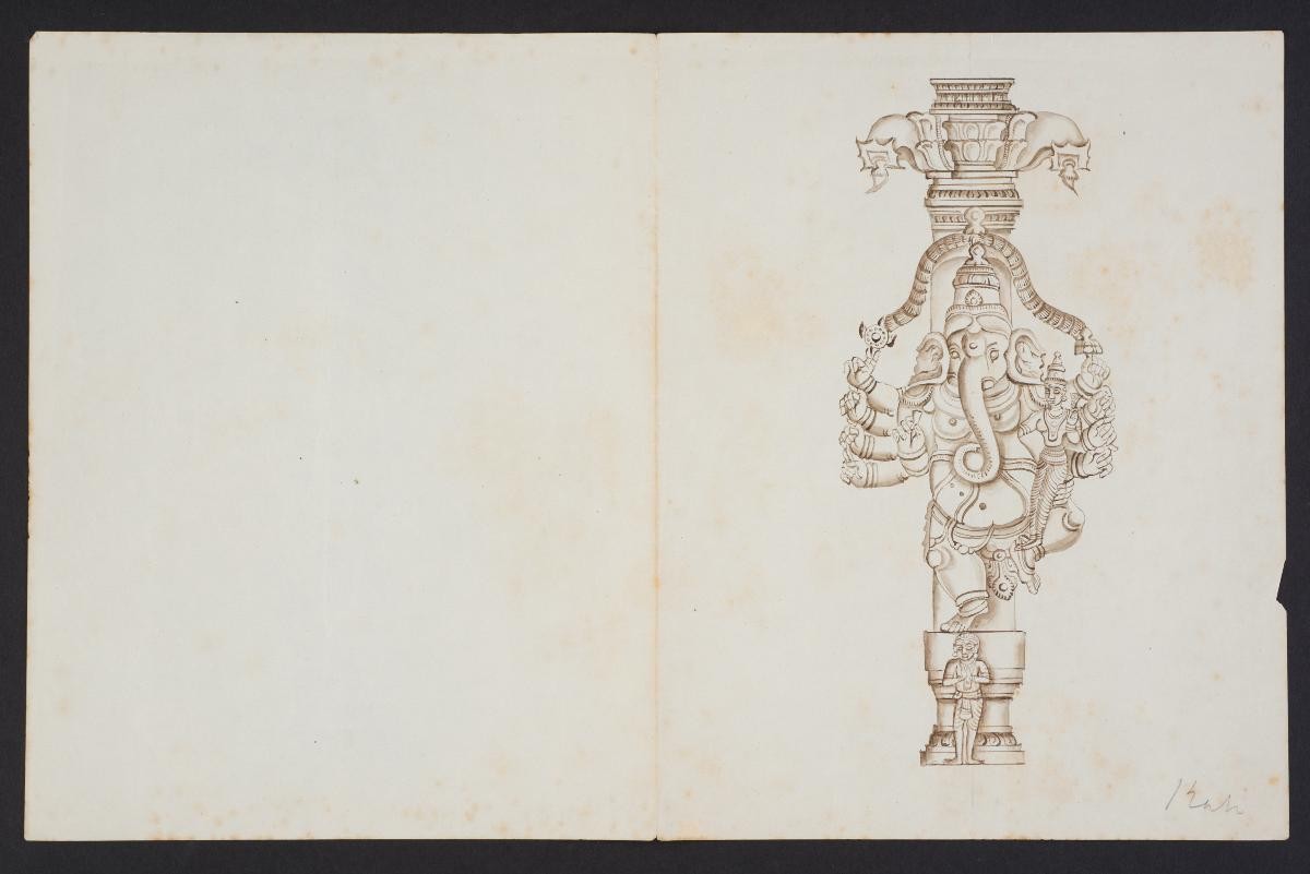 Drawings of South Indian Architectural Temple Figures