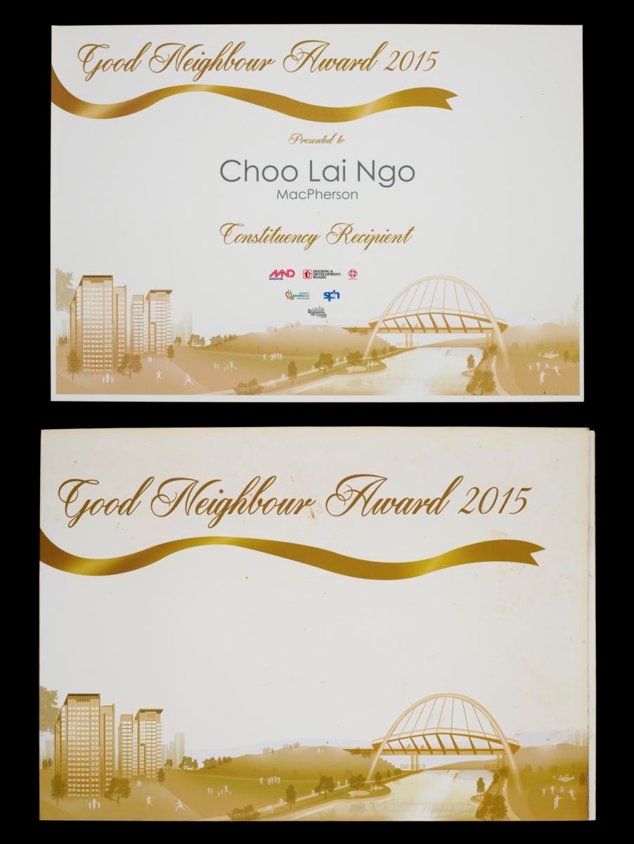 Good Neighbour Award certificate