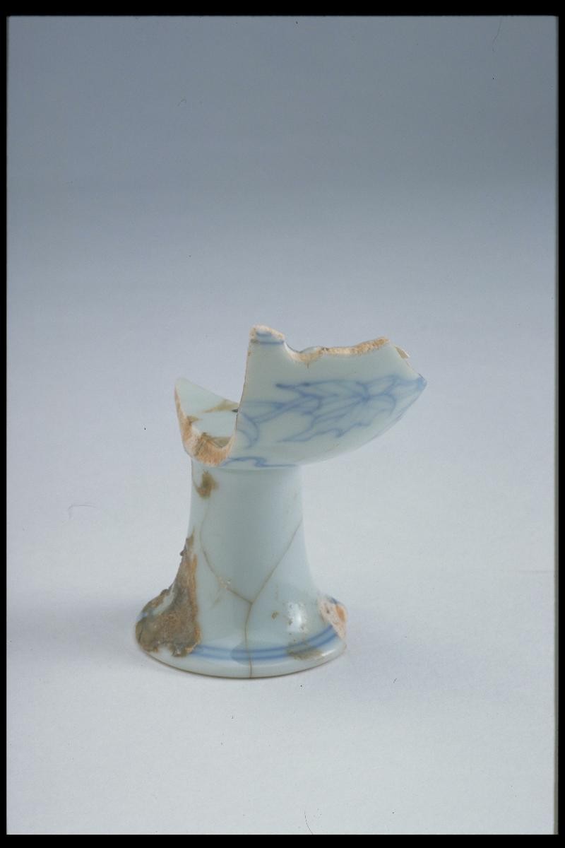 Shard from a blue and white stemcup