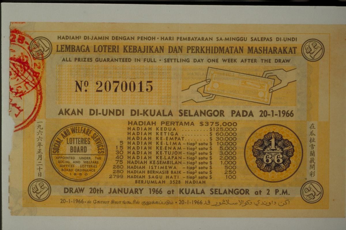 Lottery ticket, $1
