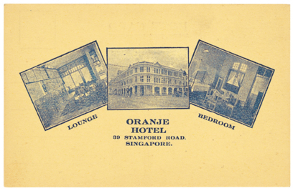 c1935 Oranje Hotel/39 Stamford Road Postcard