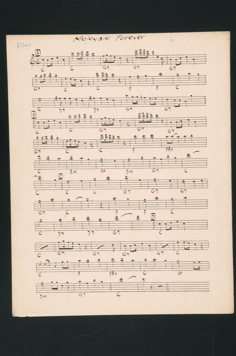 'Malaysia Forever' music score