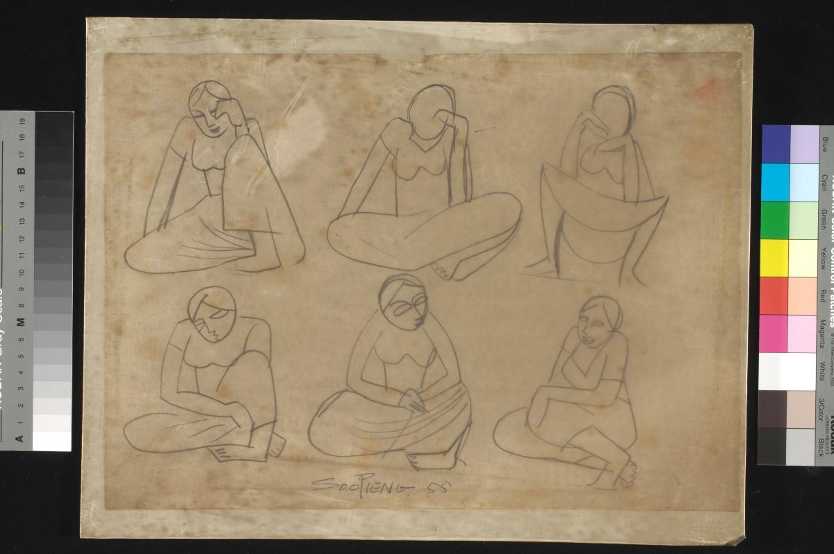 (Untitled) Study of a Female Figure in Various Positions