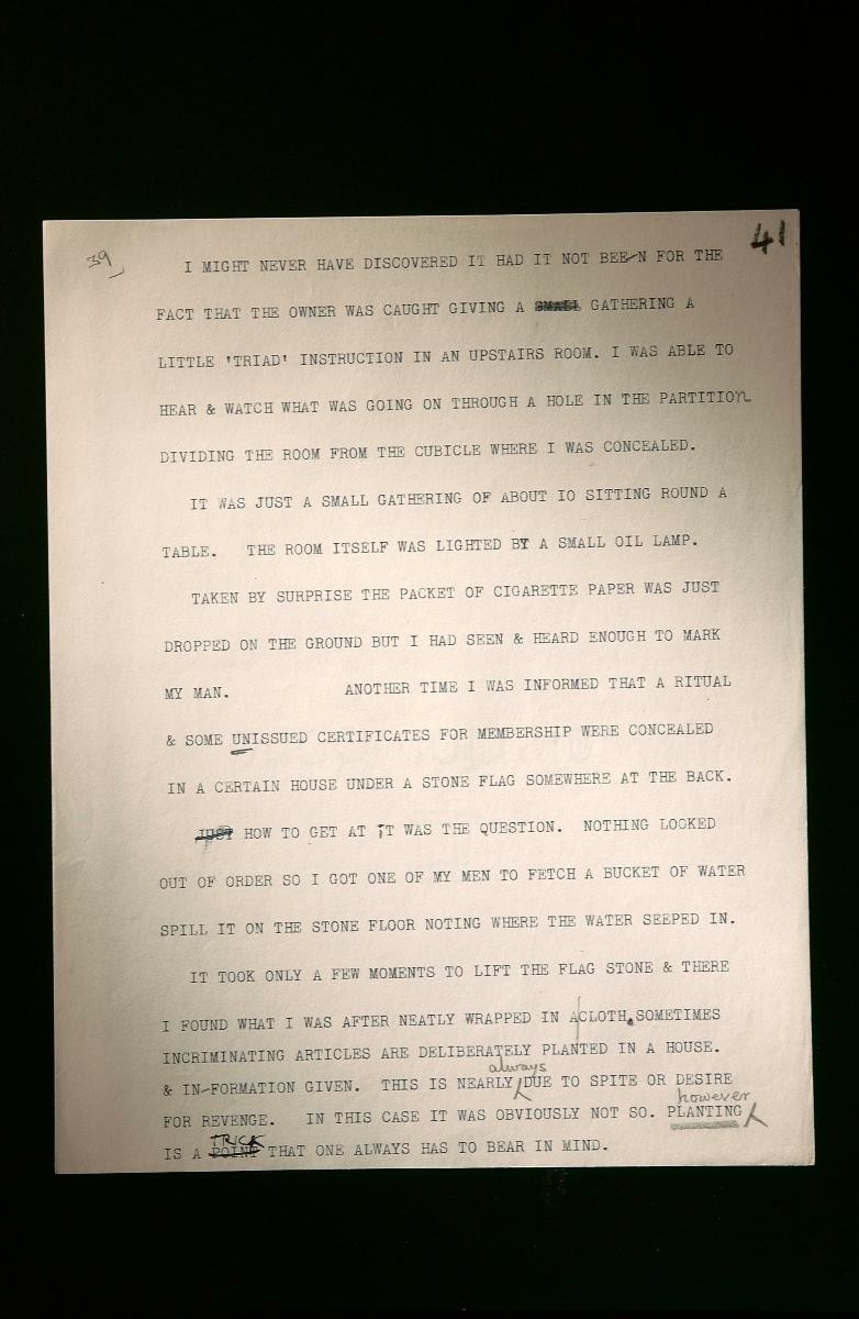 William Stirling's notes on Chinese secret societies in Singapore
