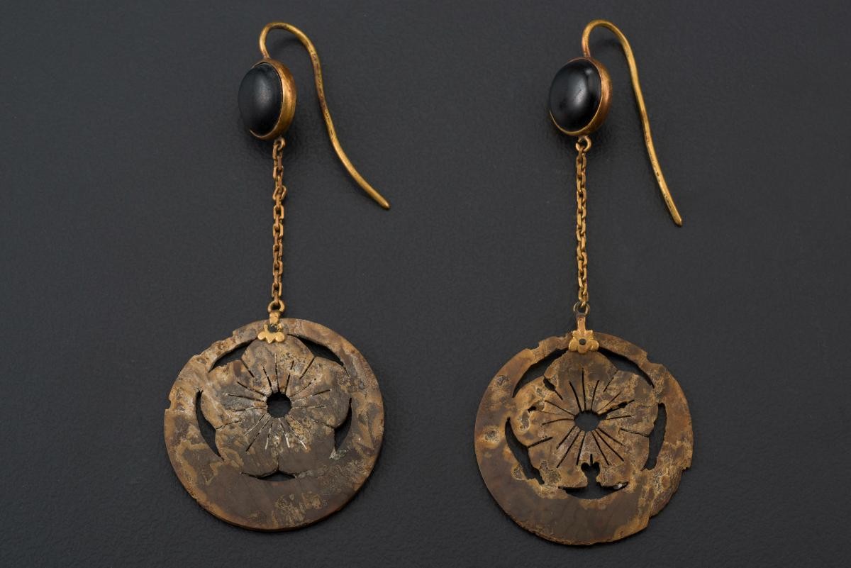 A pair of earrings