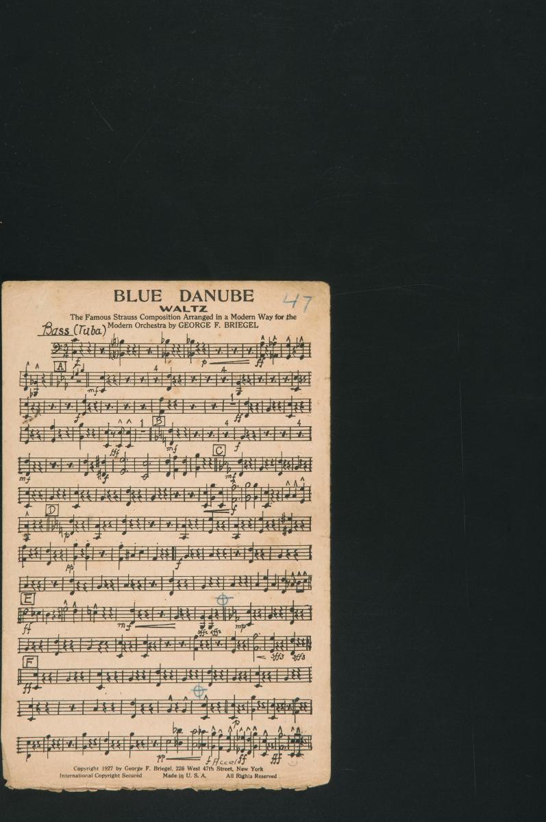 ‘Blue Danube’ music score