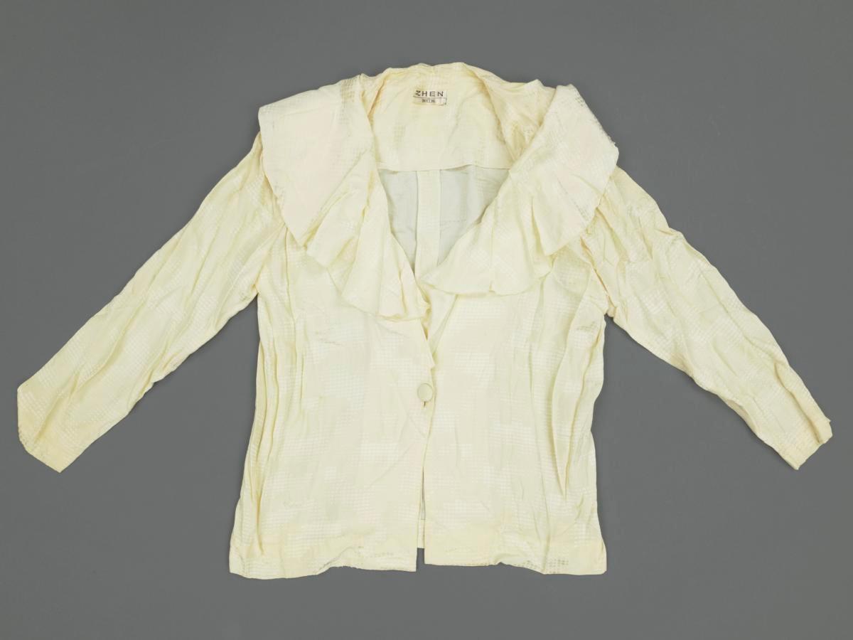 Zhen by Tan Yoong off-white top with silver details